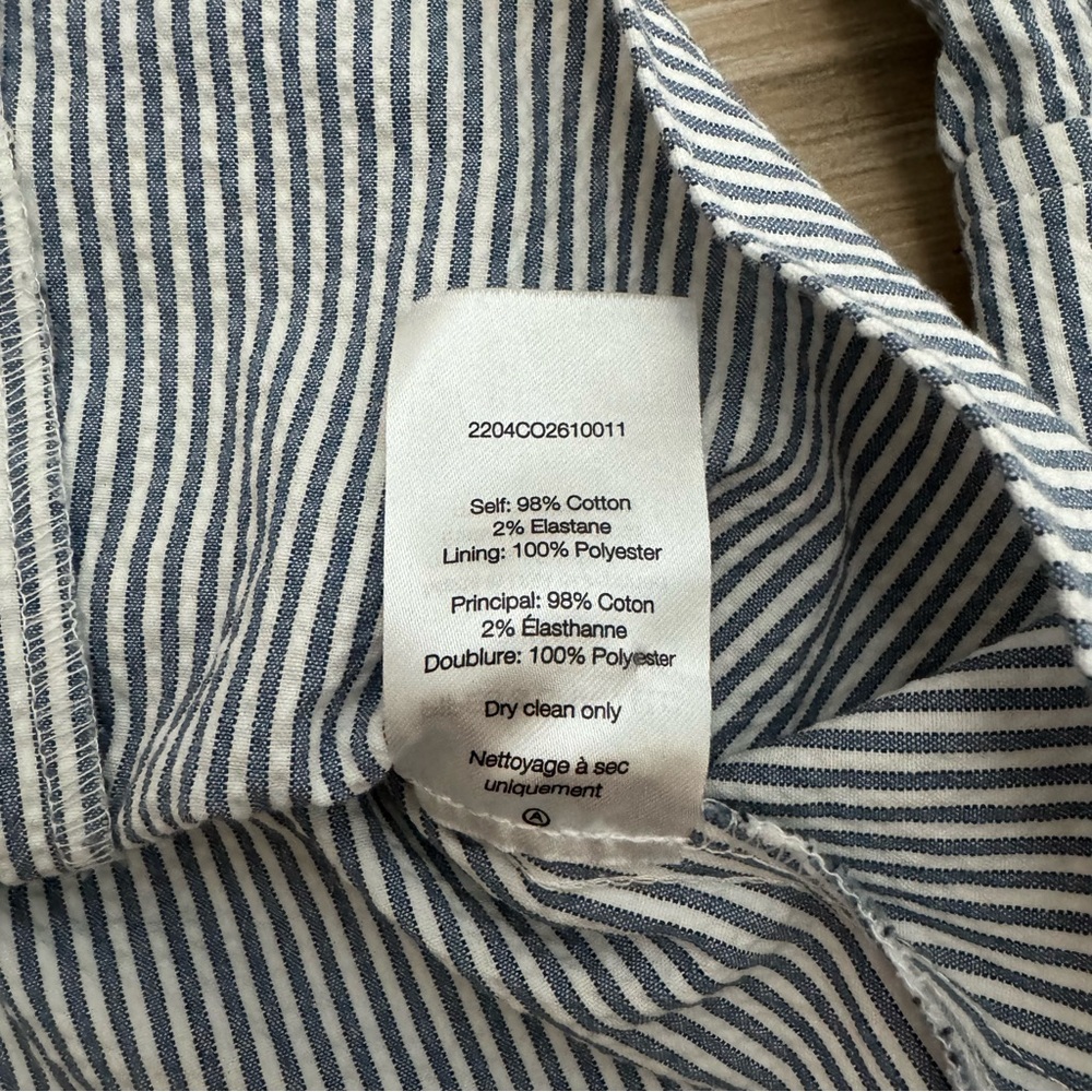 Veronica Beard York Seersucker Bomber Jacket Size Medium - Picture 14 of 16